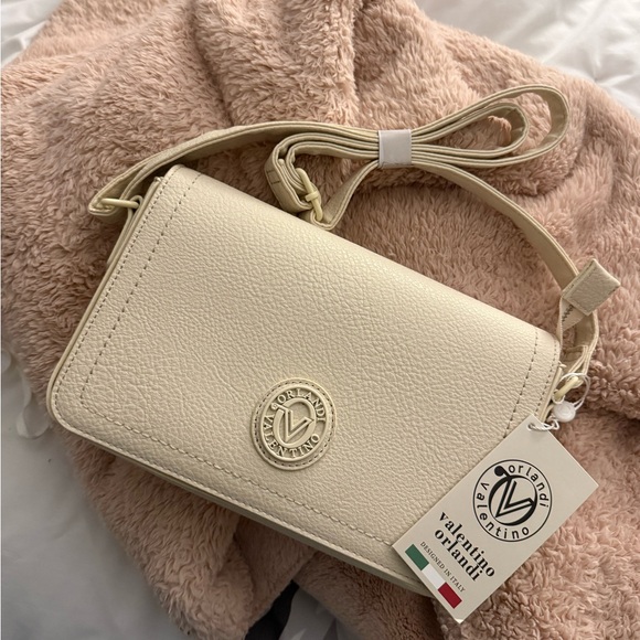 Valentino Off-White Leather Crossbody Bag